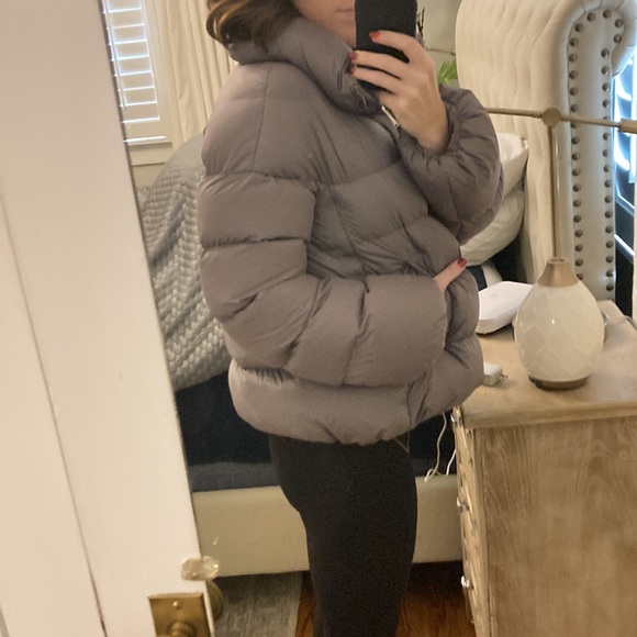 ADD Down Wonen’s Puffer Coat Grey Size Small - Picture 2 of 16